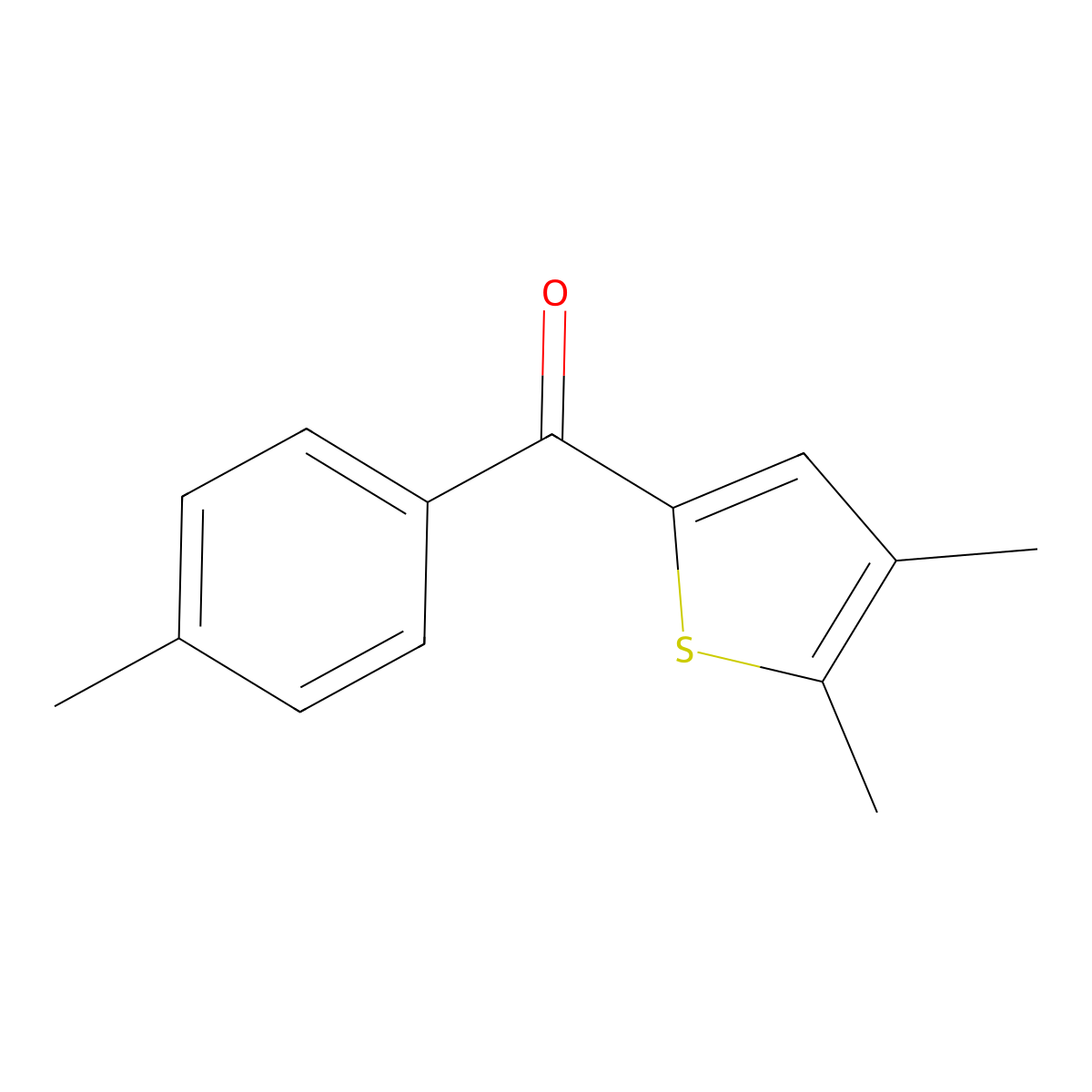 (4,5-Dimethyl-2-thienyl)(4-methylphenyl)methanone molecular structure, CAS 1493342-49-6