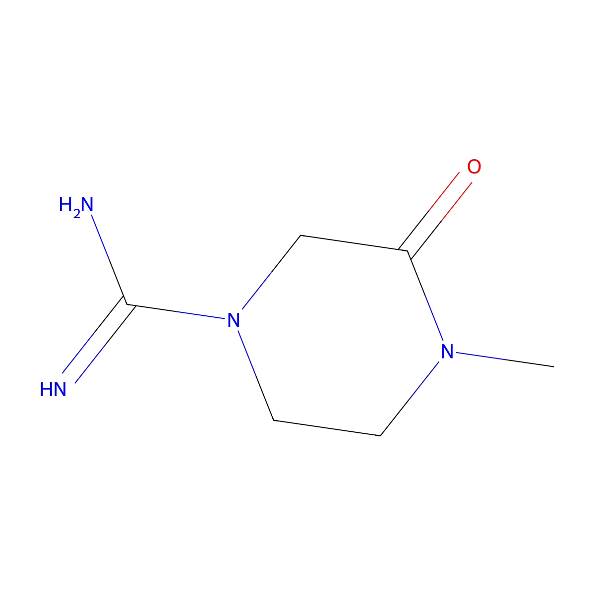 4-Methyl-3-oxopiperazine-1-carboximidamide molecular structure, CAS 1493345-00-8