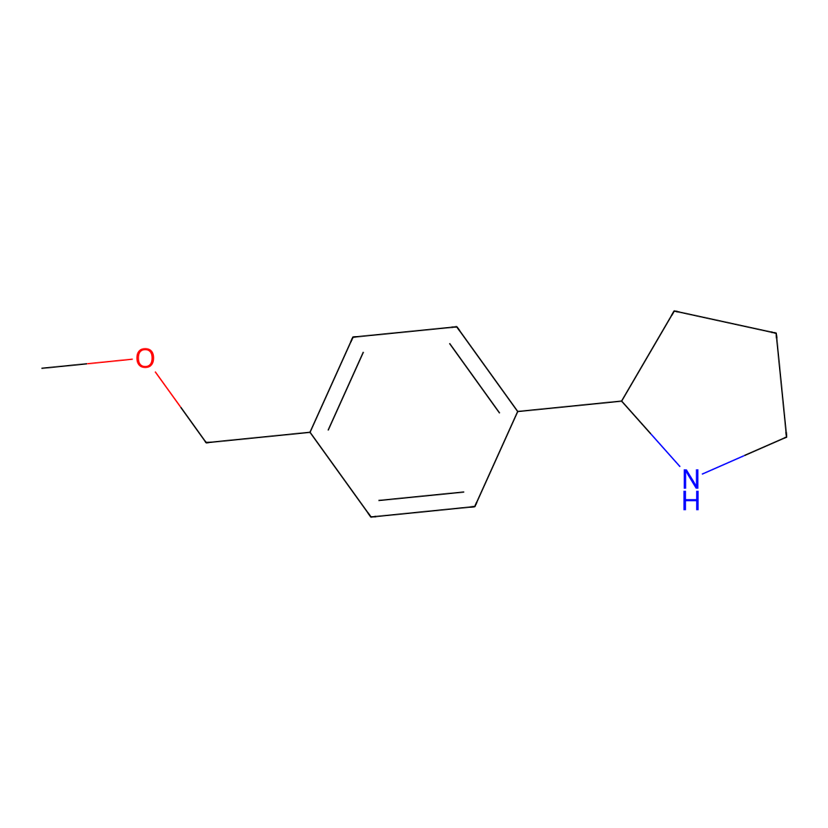 2-(4-(Methoxymethyl)phenyl)pyrrolidine molecular structure, CAS 1493345-06-4