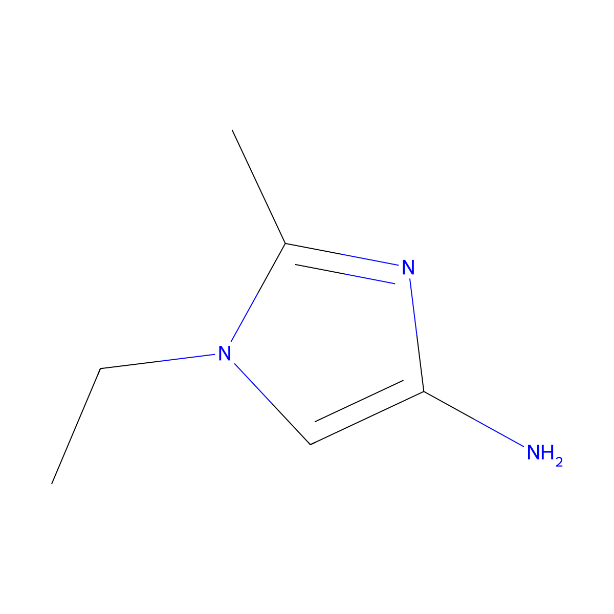 1-Ethyl-2-methylimidazol-4-amine molecular structure, CAS 1493351-56-6
