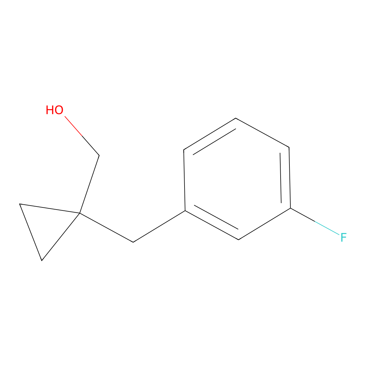 (1-(3-Fluorobenzyl)cyclopropyl)methanol molecular structure, CAS 1493391-09-5