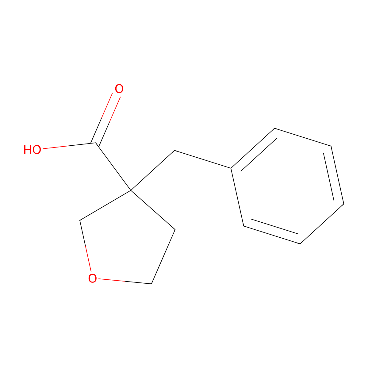 3-Benzyloxolane-3-carboxylic acid molecular structure, CAS 1493398-27-8