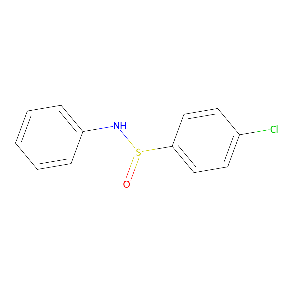 4-Chloro-N-phenylbenzenesulfinamide molecular structure, CAS 14934-01-1