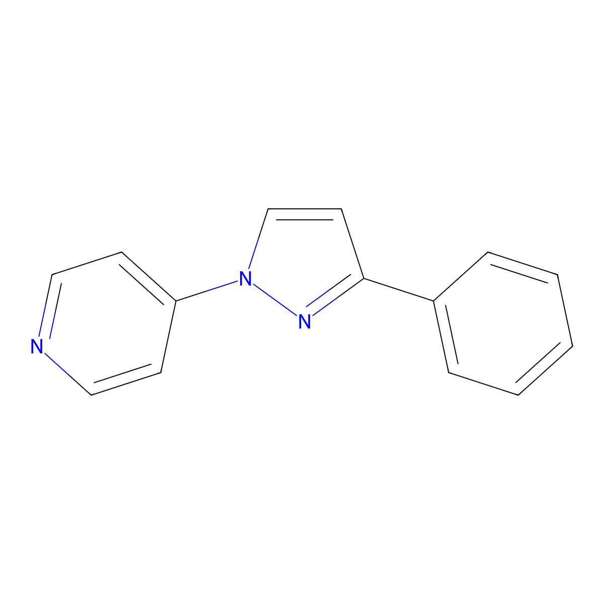 4-(3-phenyl-1H-pyrazol-1-yl)pyridine molecular structure, CAS 1493424-51-3