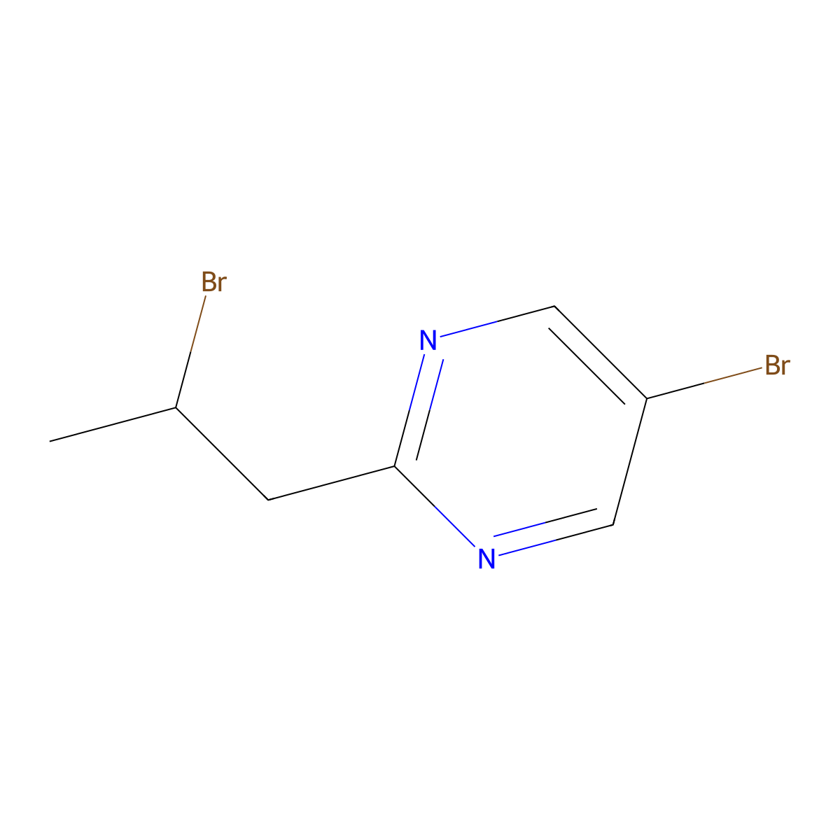 5-Bromo-2-(2-bromopropyl)pyrimidine molecular structure, CAS 1493431-61-0