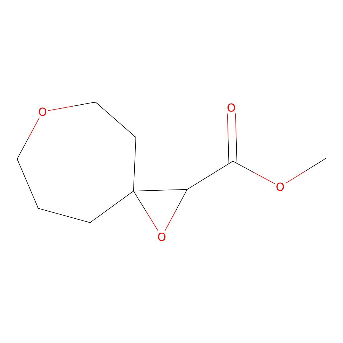 Methyl 1,6-dioxaspiro[2.6]nonane-2-carboxylate molecular structure, CAS 1493436-51-3
