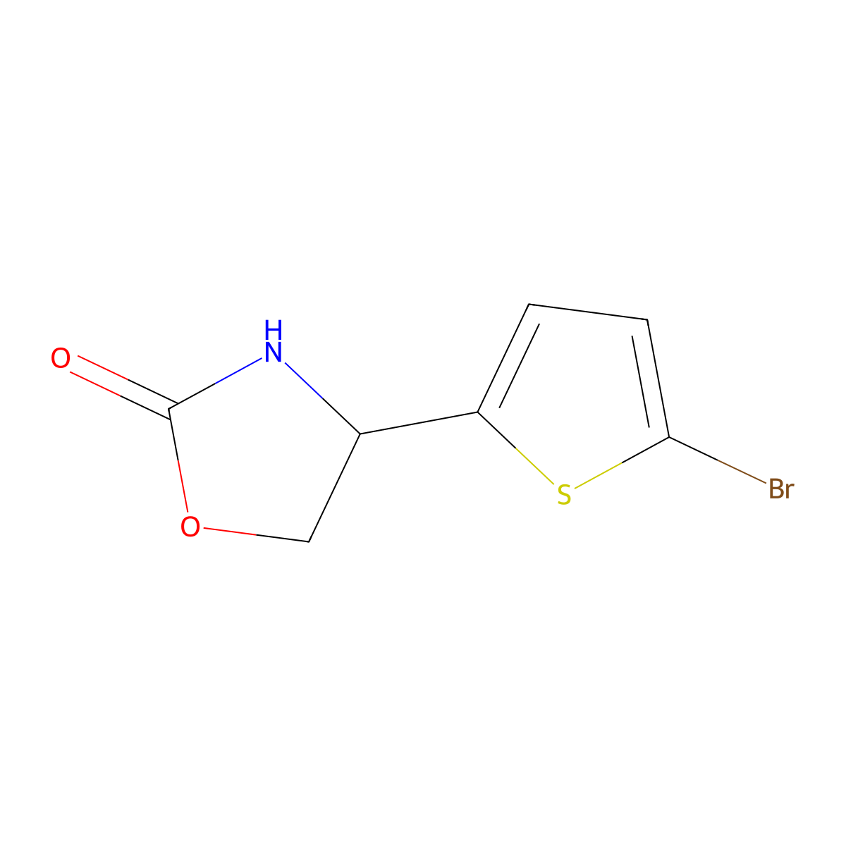 4-(5-Bromothiophen-2-yl)oxazolidin-2-one molecular structure, CAS 1493448-59-1