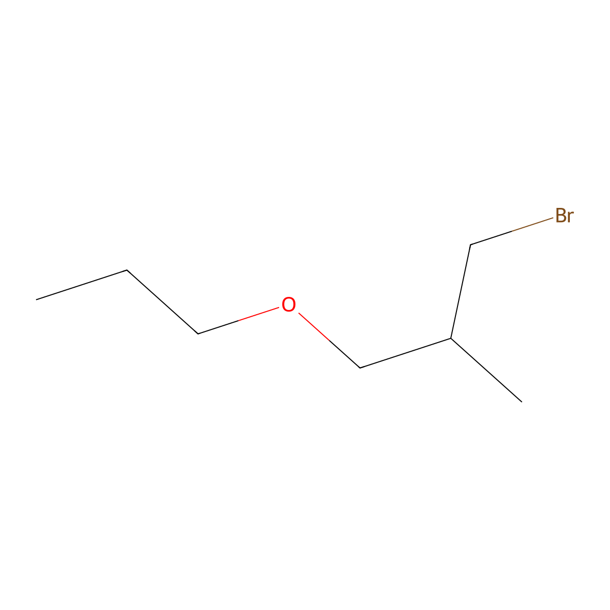 1-Bromo-2-methyl-3-propoxypropane molecular structure, CAS 1493489-35-2