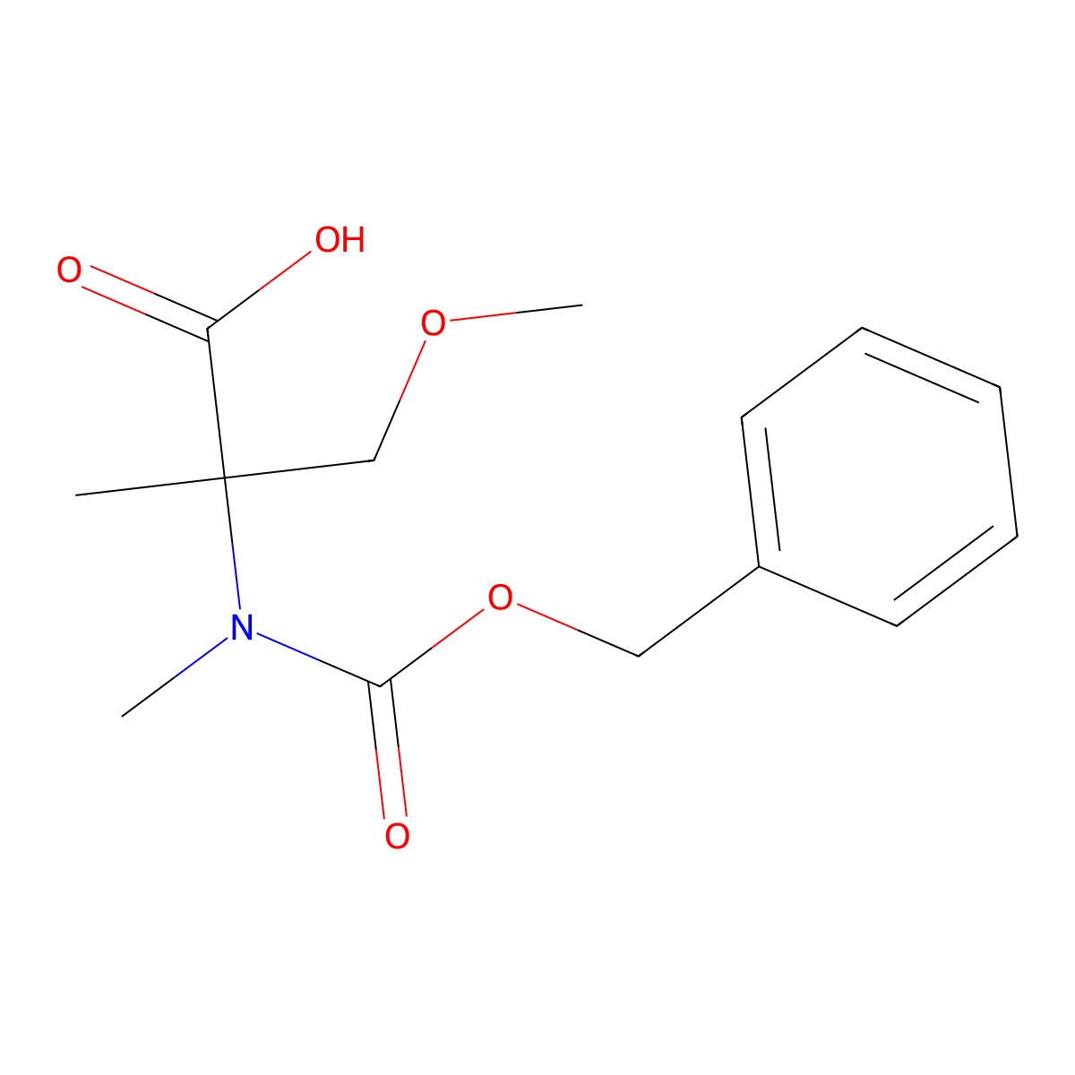 2-{[(Benzyloxy)carbonyl](methyl)amino}-3-methoxy-2-methylpropanoic acid molecular structure, CAS 1493496-49-3
