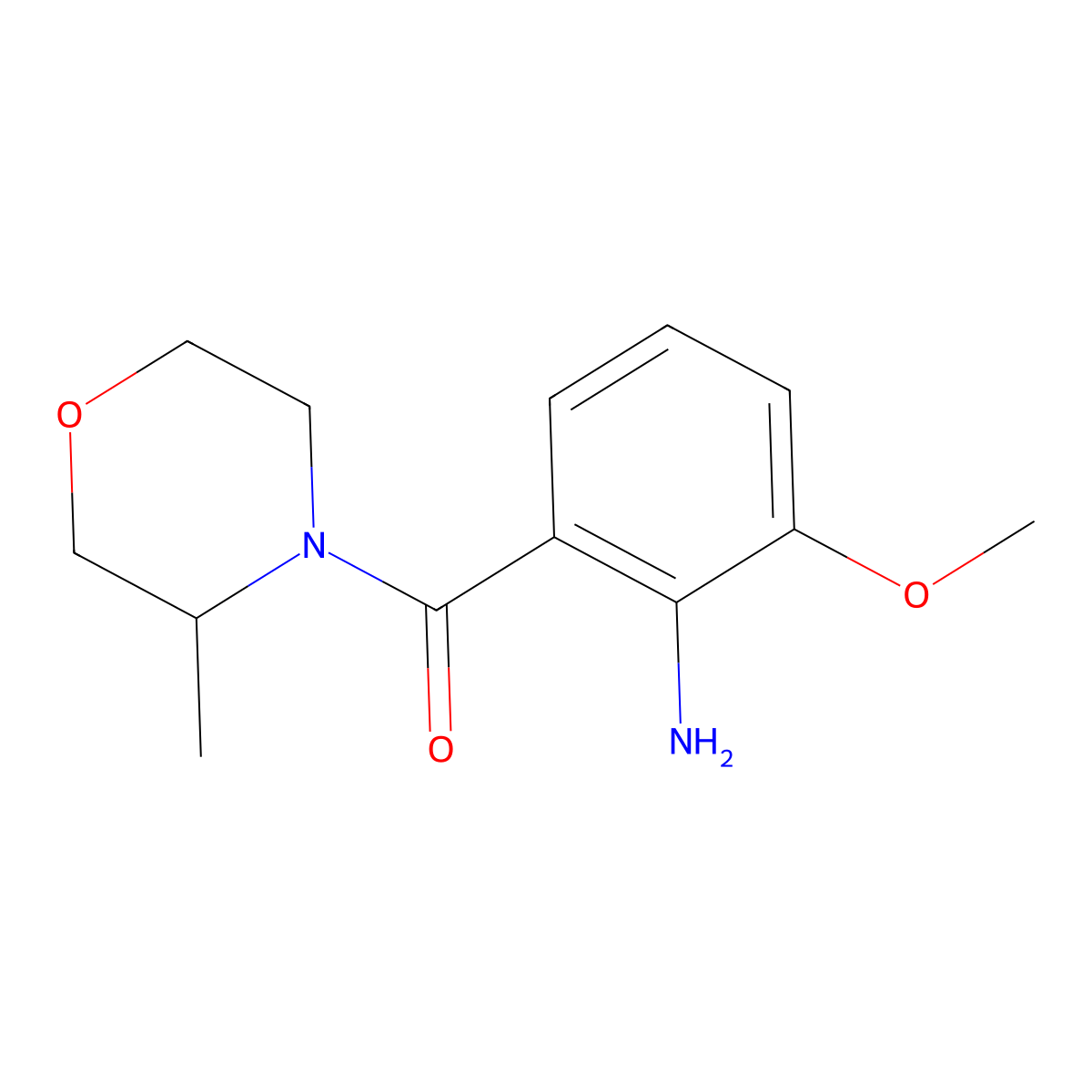 2-Methoxy-6-(3-methylmorpholine-4-carbonyl)aniline molecular structure, CAS 1493505-37-5