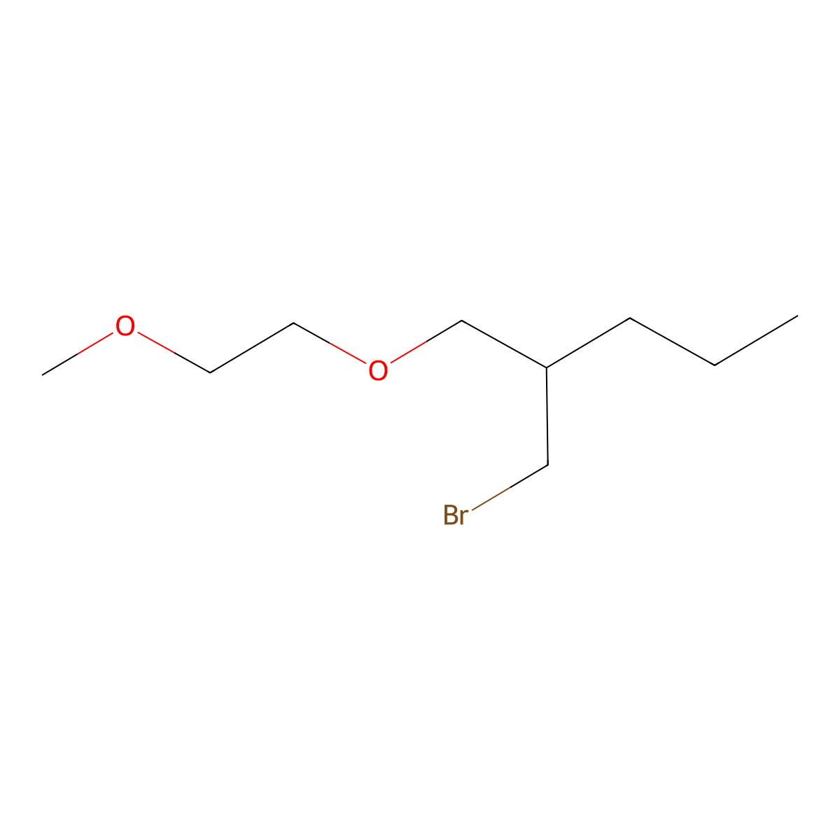 2-(Bromomethyl)-1-(2-methoxyethoxy)pentane molecular structure, CAS 1493508-80-7