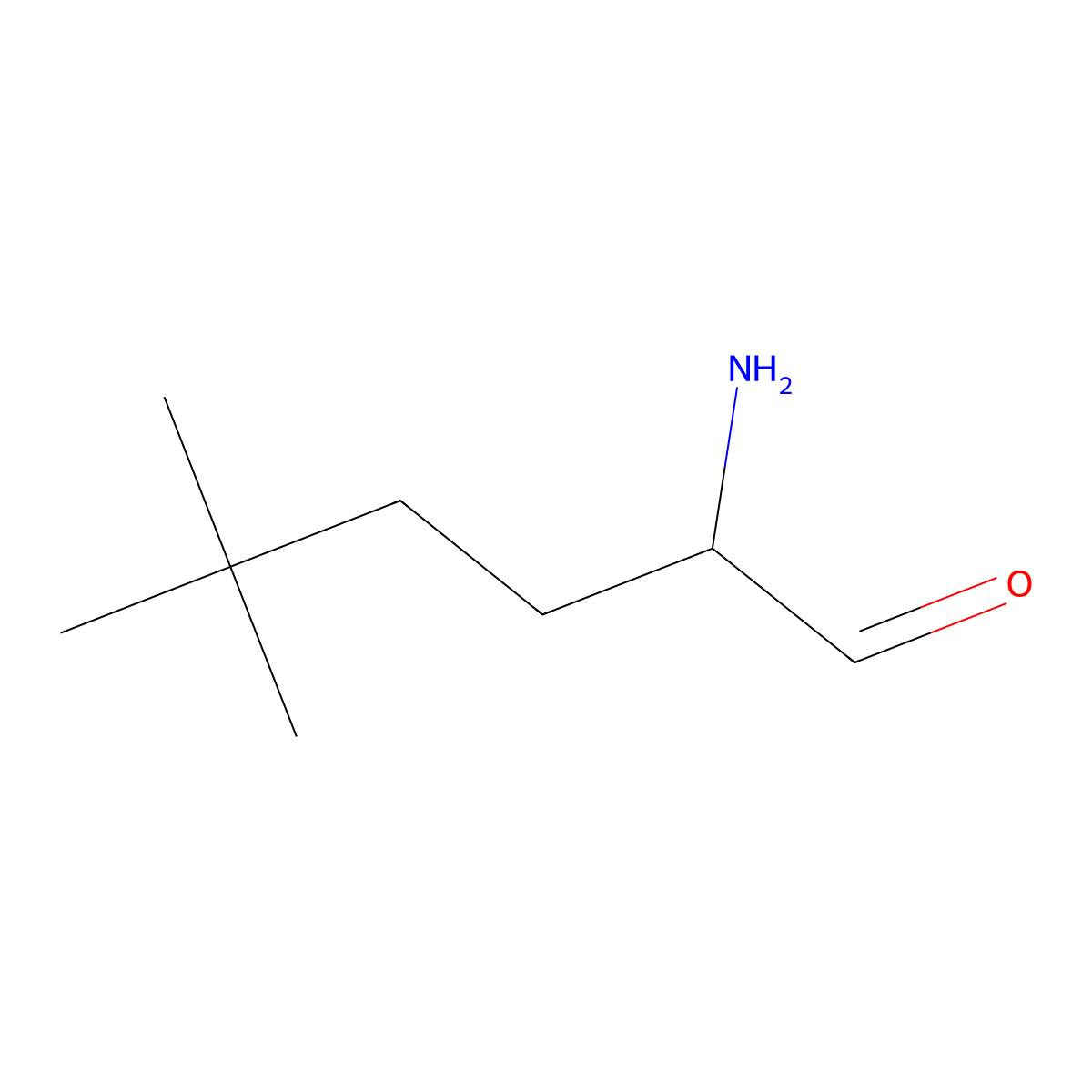 2-Amino-5,5-dimethylhexanal molecular structure, CAS 1493513-37-3