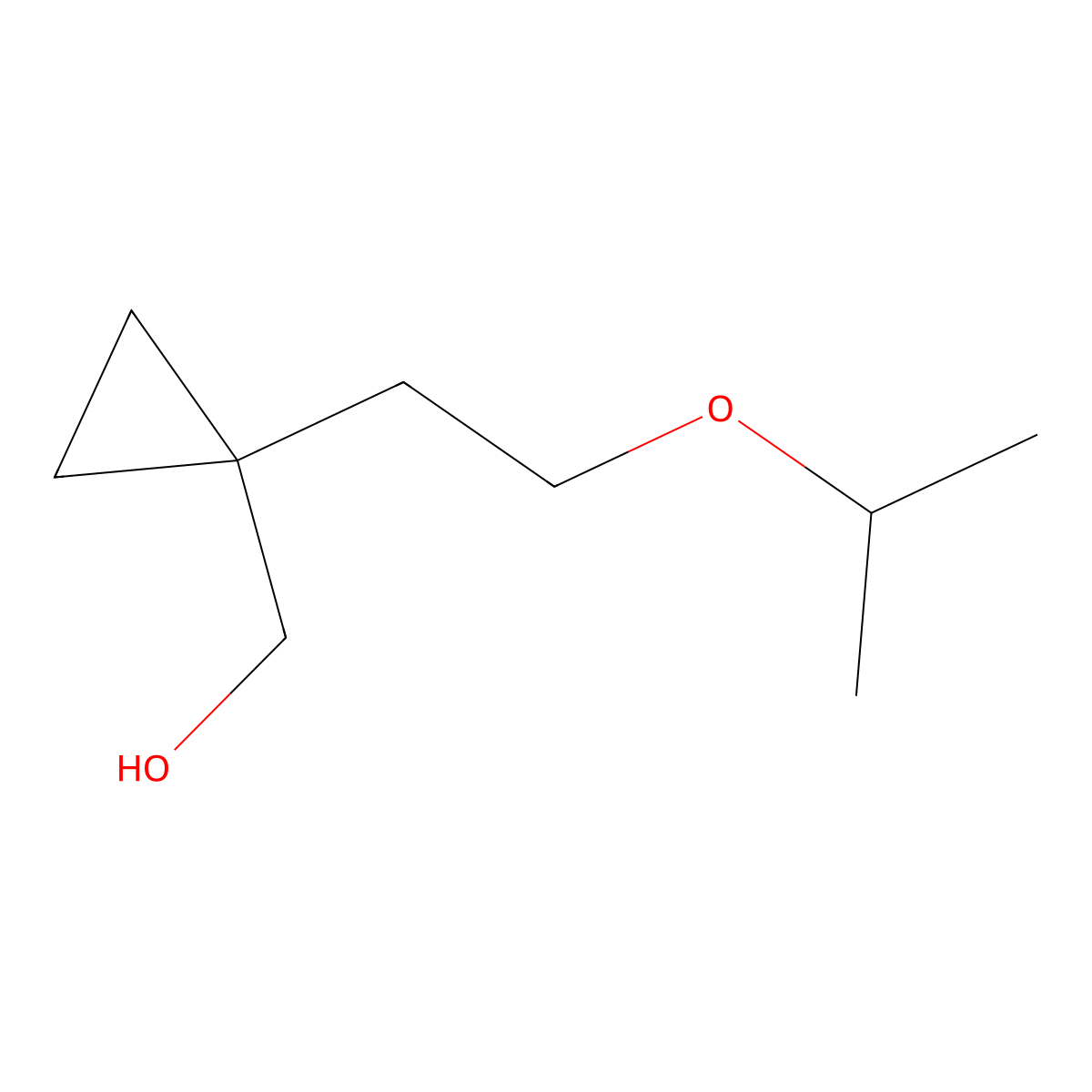 (1-(2-Isopropoxyethyl)cyclopropyl)methanol molecular structure, CAS 1493524-98-3