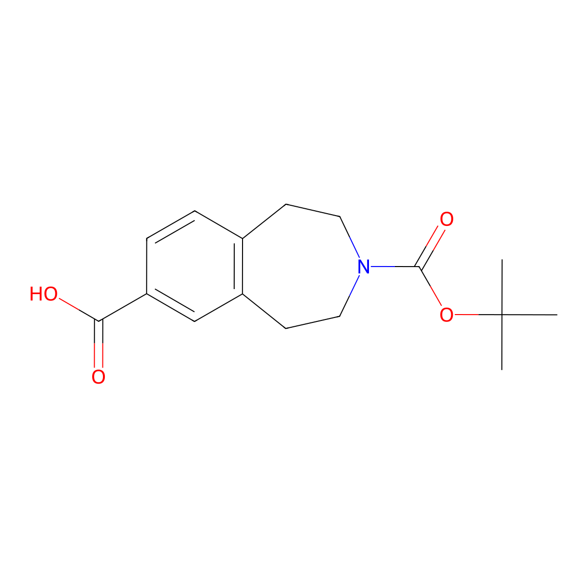 3-(1,1-Dimethylethyl) 1,2,4,5-tetrahydro-3H-3-benzazepine-3,7-dicarboxylate molecular structure, CAS 149353-73-1