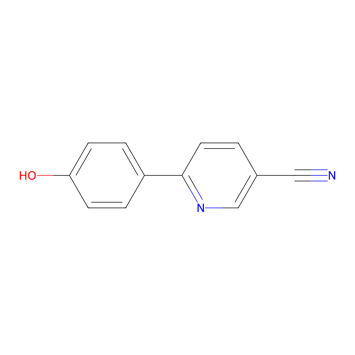 6-(4-Hydroxyphenyl)nicotinonitrile molecular structure, CAS 149353-76-4