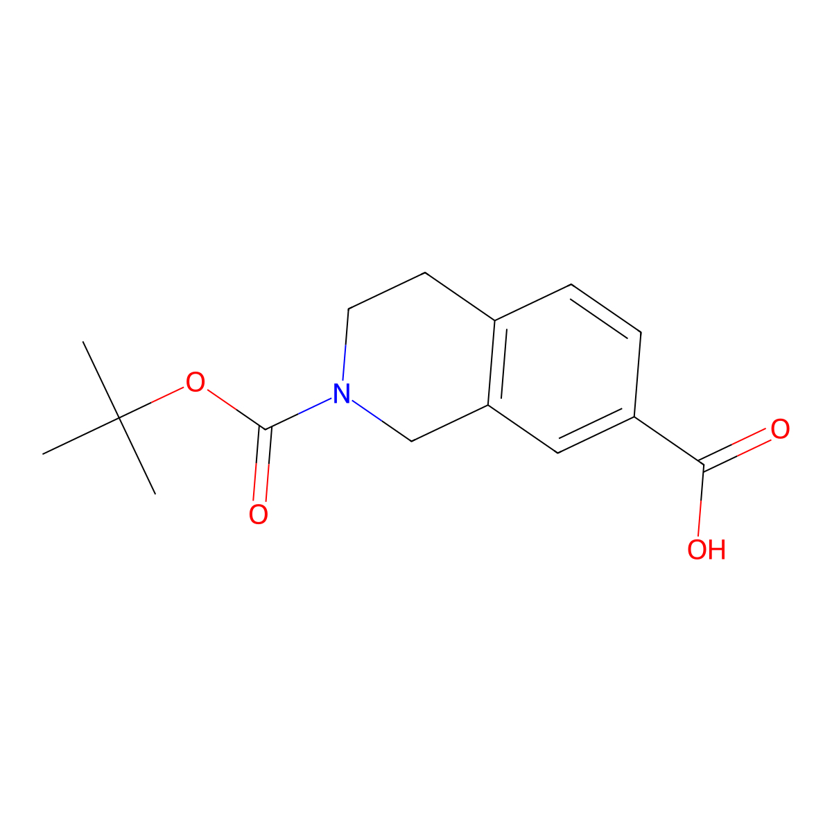 2-((Tert-butoxy)carbonyl)-1,2,3,4-tetrahydroisoquinoline-7-carboxylic acid molecular structure, CAS 149353-95-7