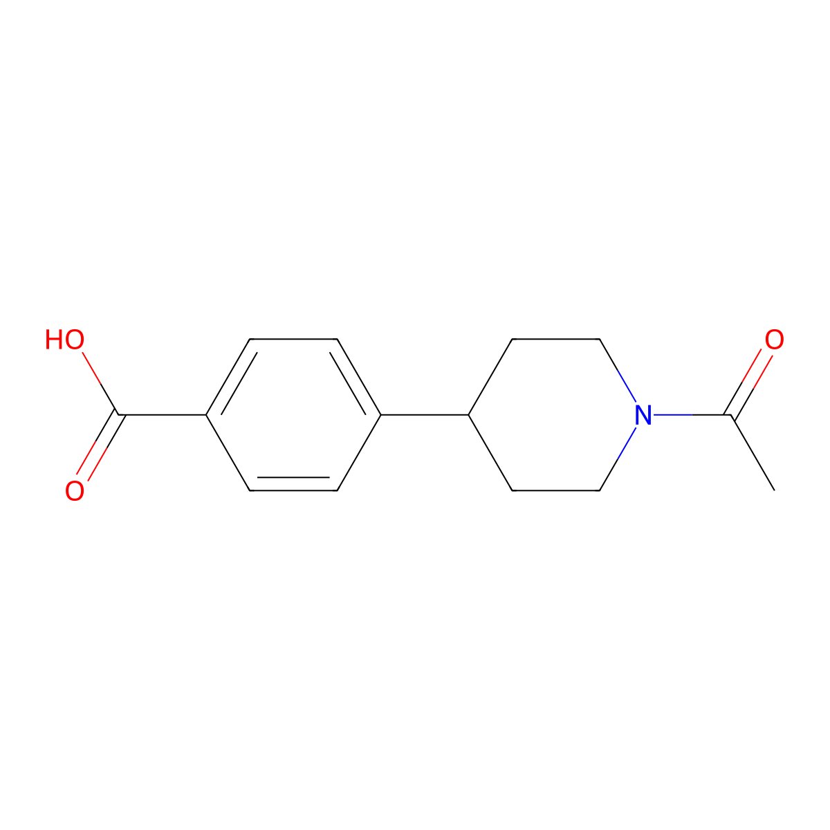 4-(1-Acetylpiperidin-4-yl)benzoic acid molecular structure, CAS 149353-96-8