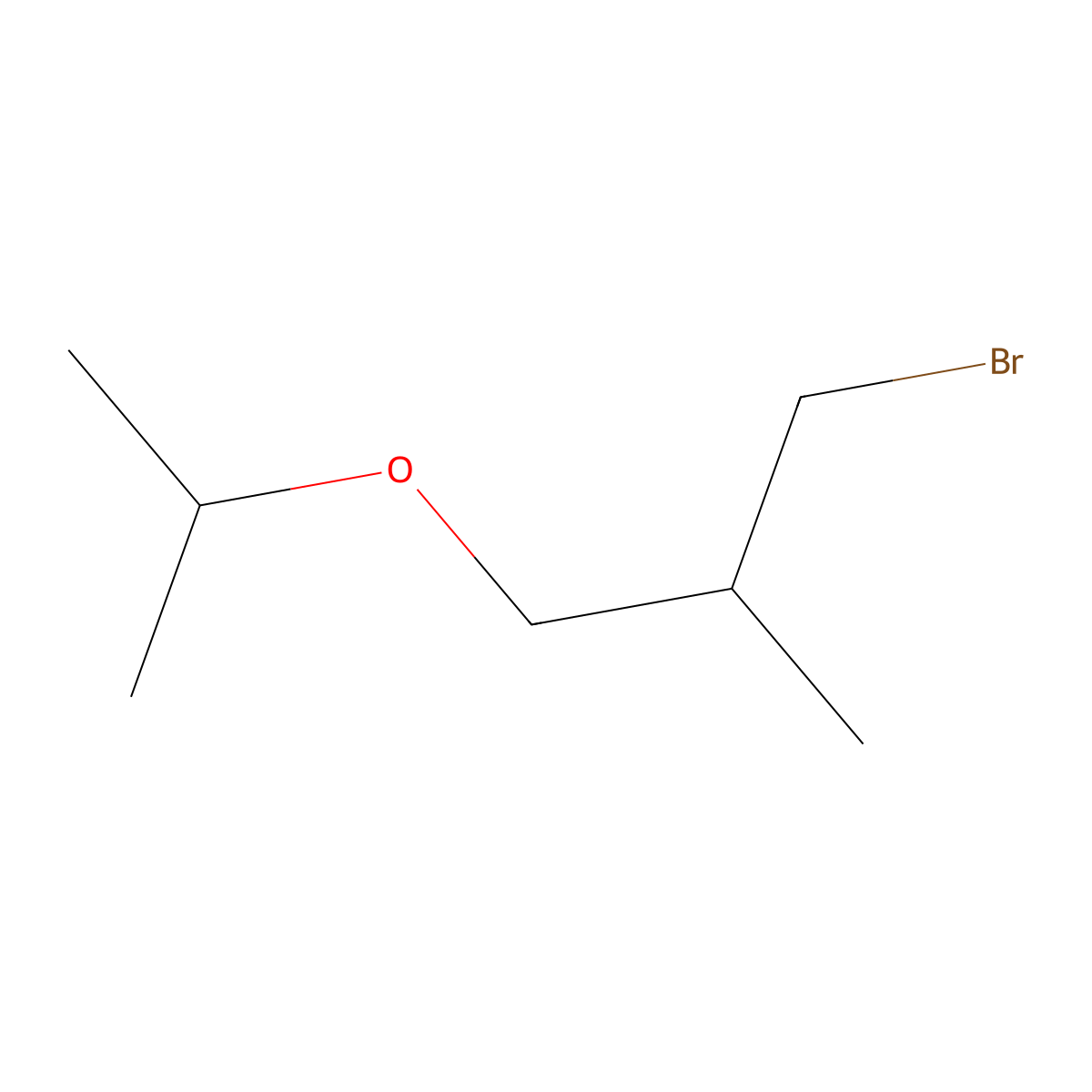 1-Bromo-2-methyl-3-(propan-2-yloxy)propane molecular structure, CAS 1493534-11-4