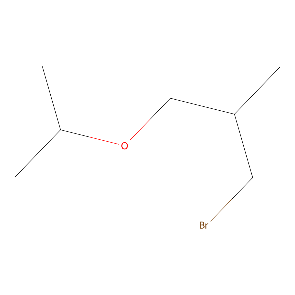 1-Bromo-2-methyl-3-(propan-2-yloxy)propane molecular structure, CAS 1493534-11-4