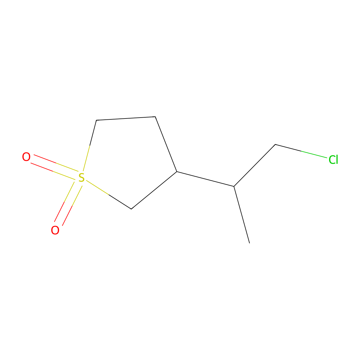 3-(1-Chloropropan-2-yl)-1lambda6-thiolane-1,1-dione molecular structure, CAS 1493534-48-7