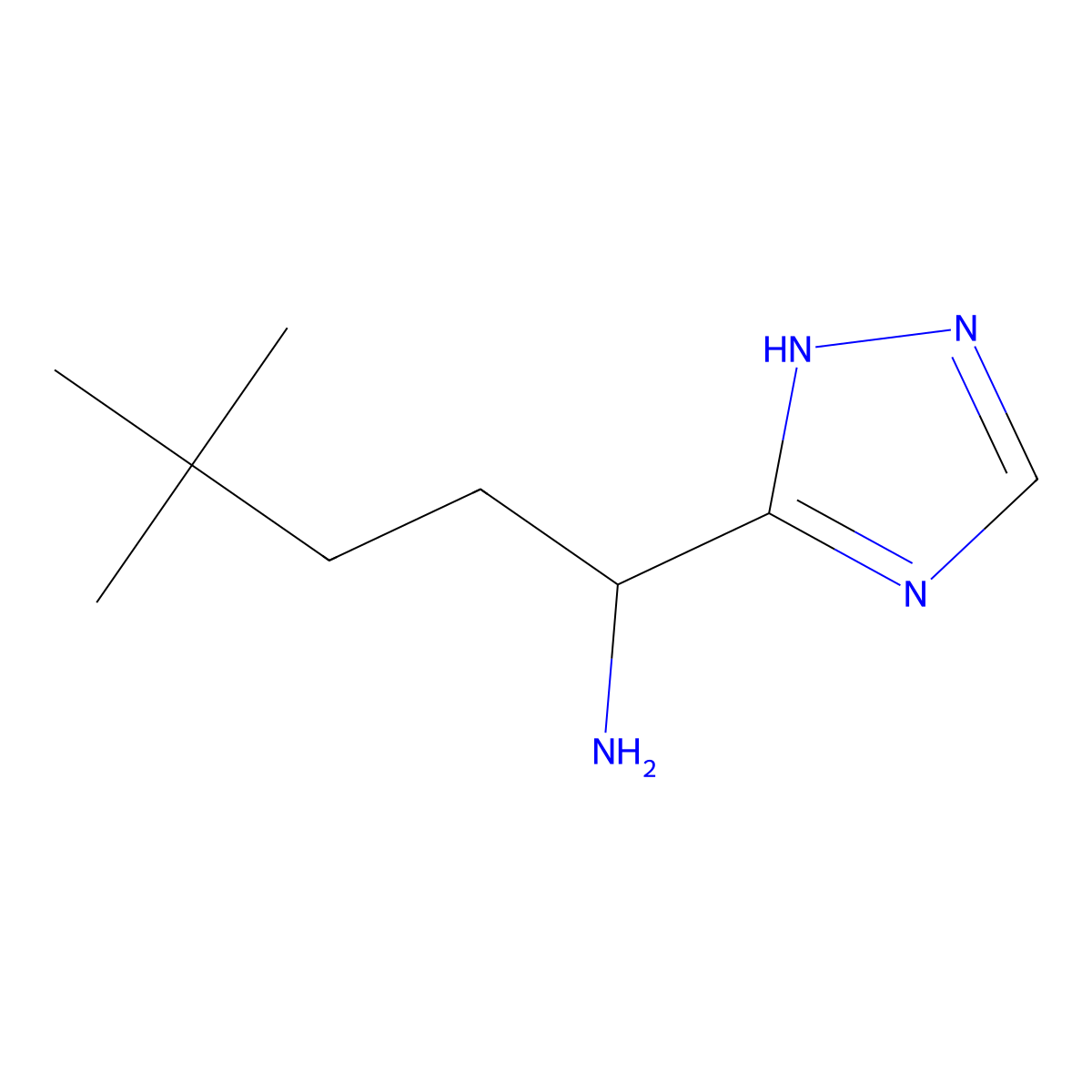 4,4-Dimethyl-1-(4h-1,2,4-triazol-3-yl)pentan-1-amine molecular structure, CAS 1493535-63-9