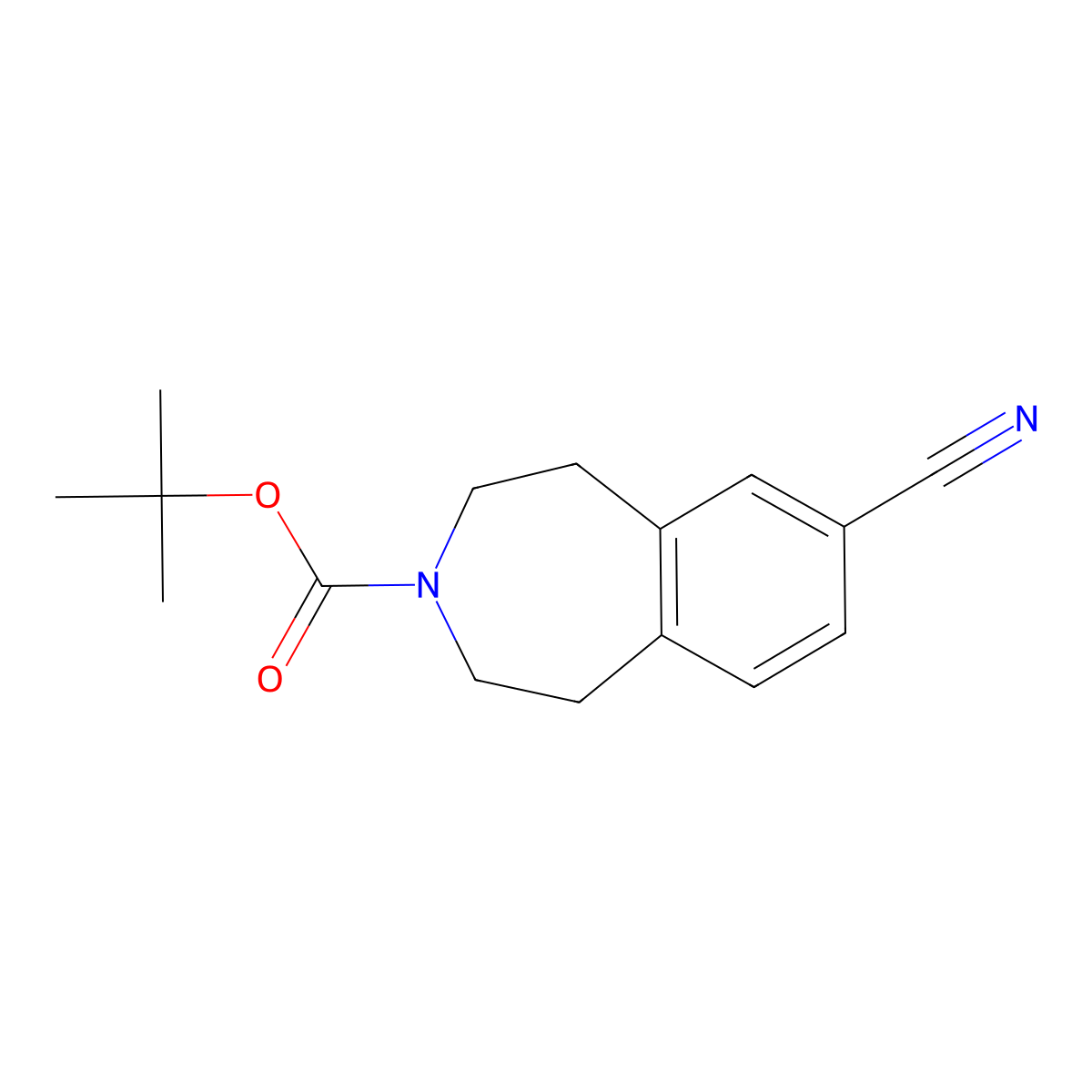 tert-Butyl 7-cyano-1,2,4,5-tetrahydro-3H-benzo[d]azepine-3-carboxylate molecular structure, CAS 149354-02-9