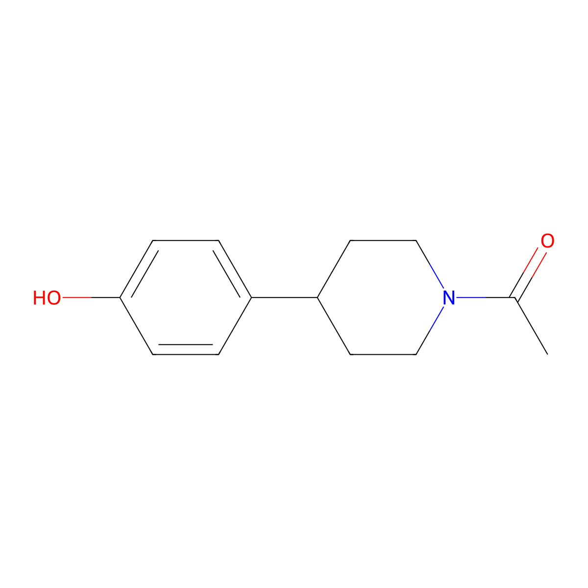 1-[4-(4-Hydroxyphenyl)piperidin-1-yl]ethan-1-one molecular structure, CAS 149354-13-2