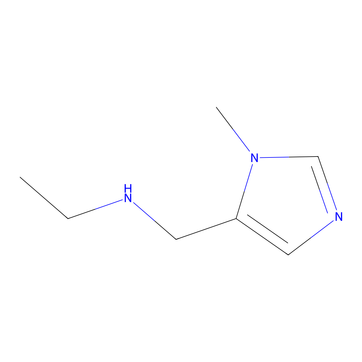 ethyl[(1-methyl-1H-imidazol-5-yl)methyl]amine molecular structure, CAS 1493547-84-4