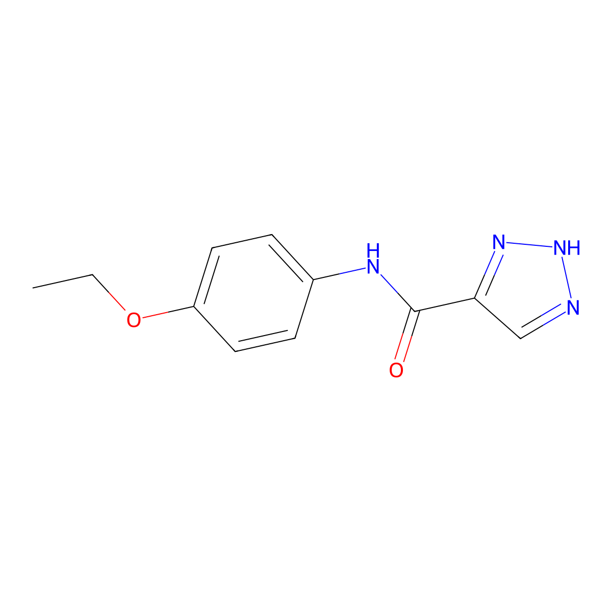 N-(4-ethoxyphenyl)-1H-1,2,3-triazole-5-carboxamide molecular structure, CAS 1493549-15-7