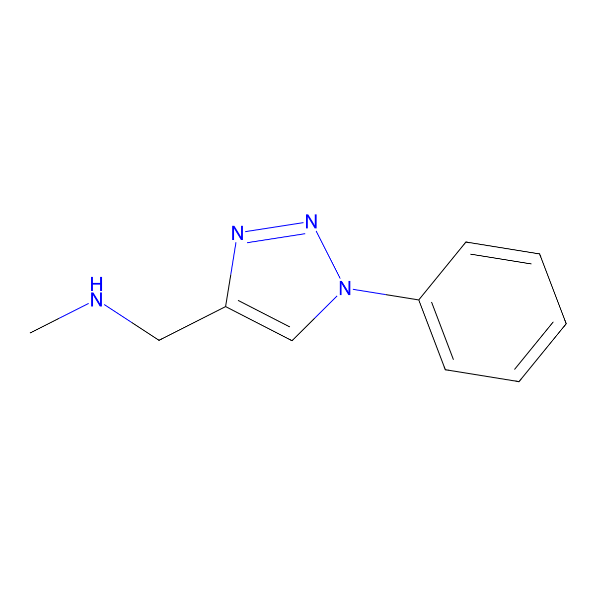 n-Methyl-1-(1-phenyl-1h-1,2,3-triazol-4-yl)methanamine molecular structure, CAS 1493557-29-1