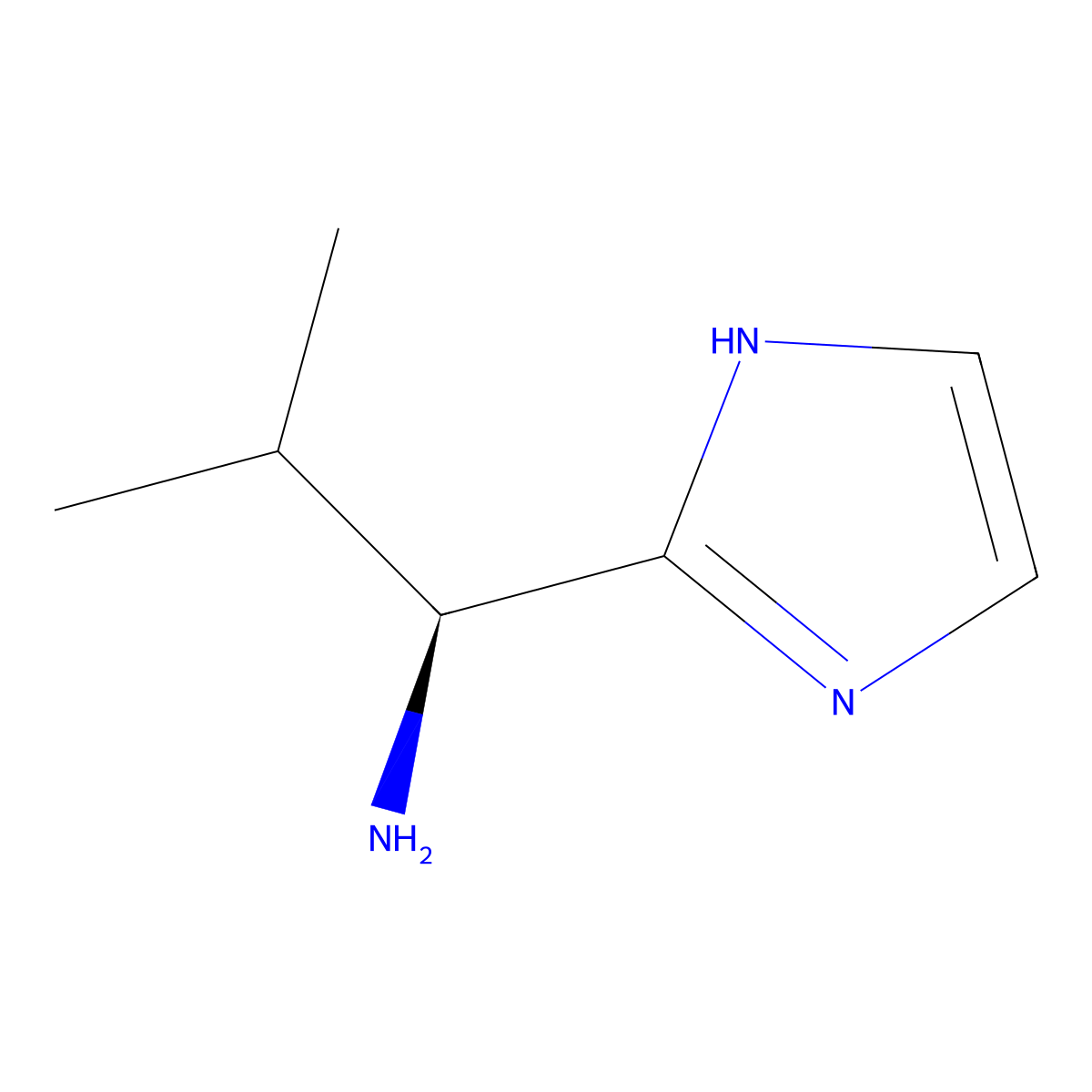 (1S)-1-(1H-imidazol-2-yl)-2-methylpropan-1-amine molecular structure, CAS 149356-89-8