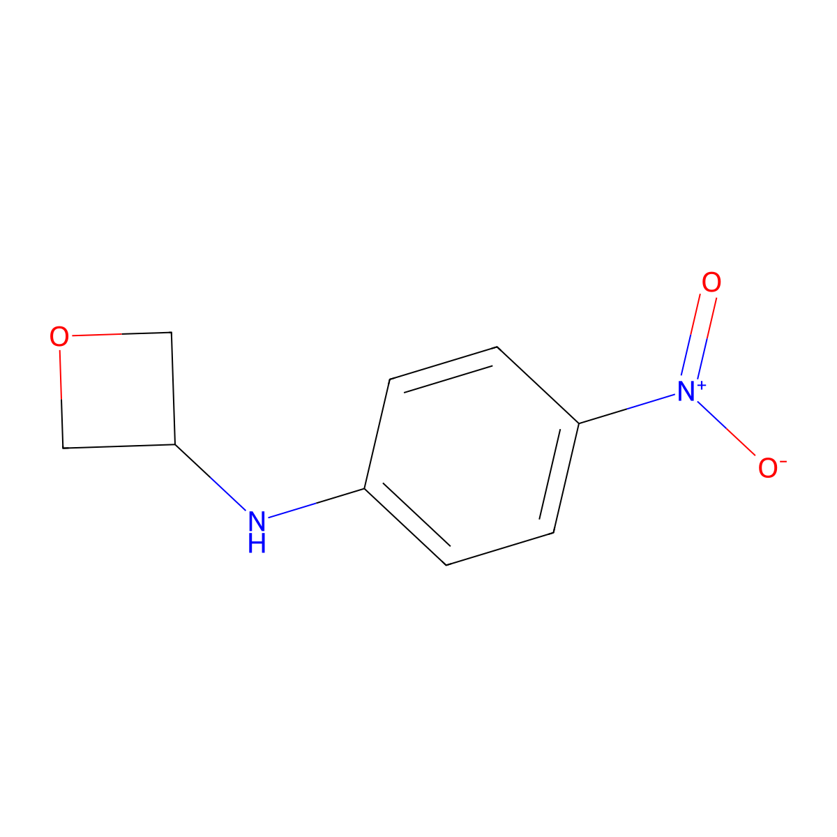 N-(4-nitrophenyl)oxetan-3-amine molecular structure, CAS 1493560-89-6