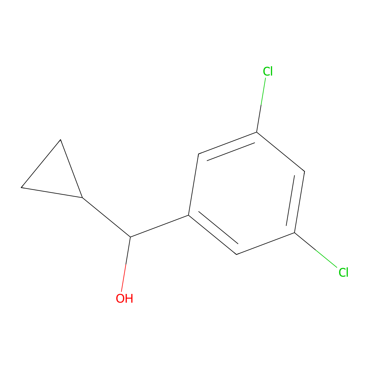 3,5-Dichloro-alpha-cyclopropylbenZenemethanol molecular structure, CAS 1493564-78-5