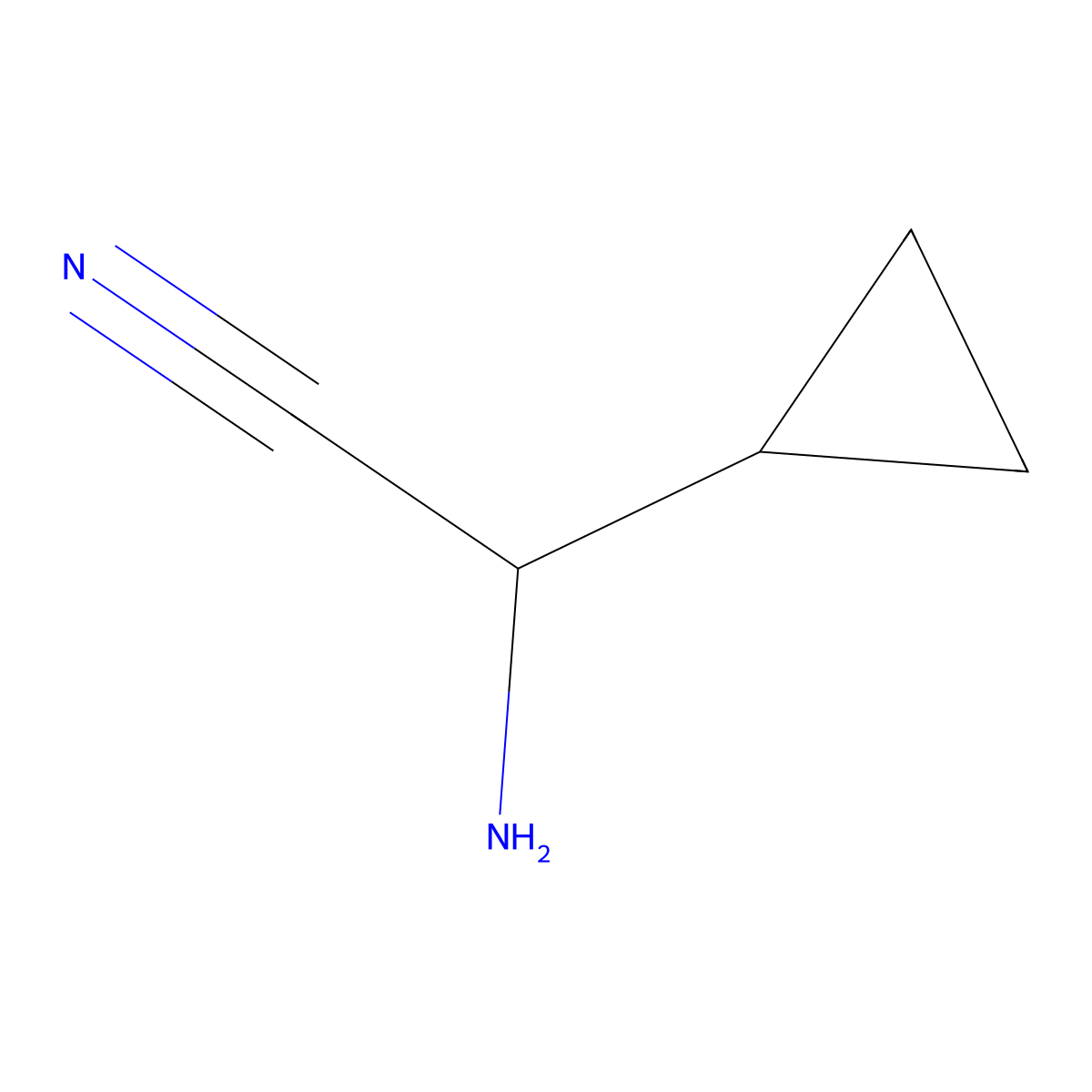 2-Amino-2-cyclopropylacetonitrile molecular structure, CAS 149357-92-6