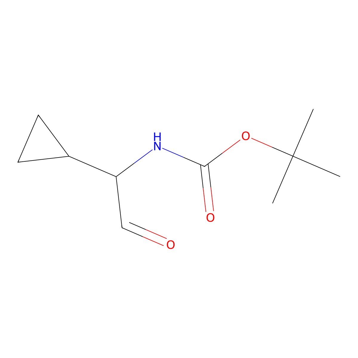 tert-Butyl (1-cyclopropyl-2-oxoethyl)carbamate molecular structure, CAS 149357-93-7