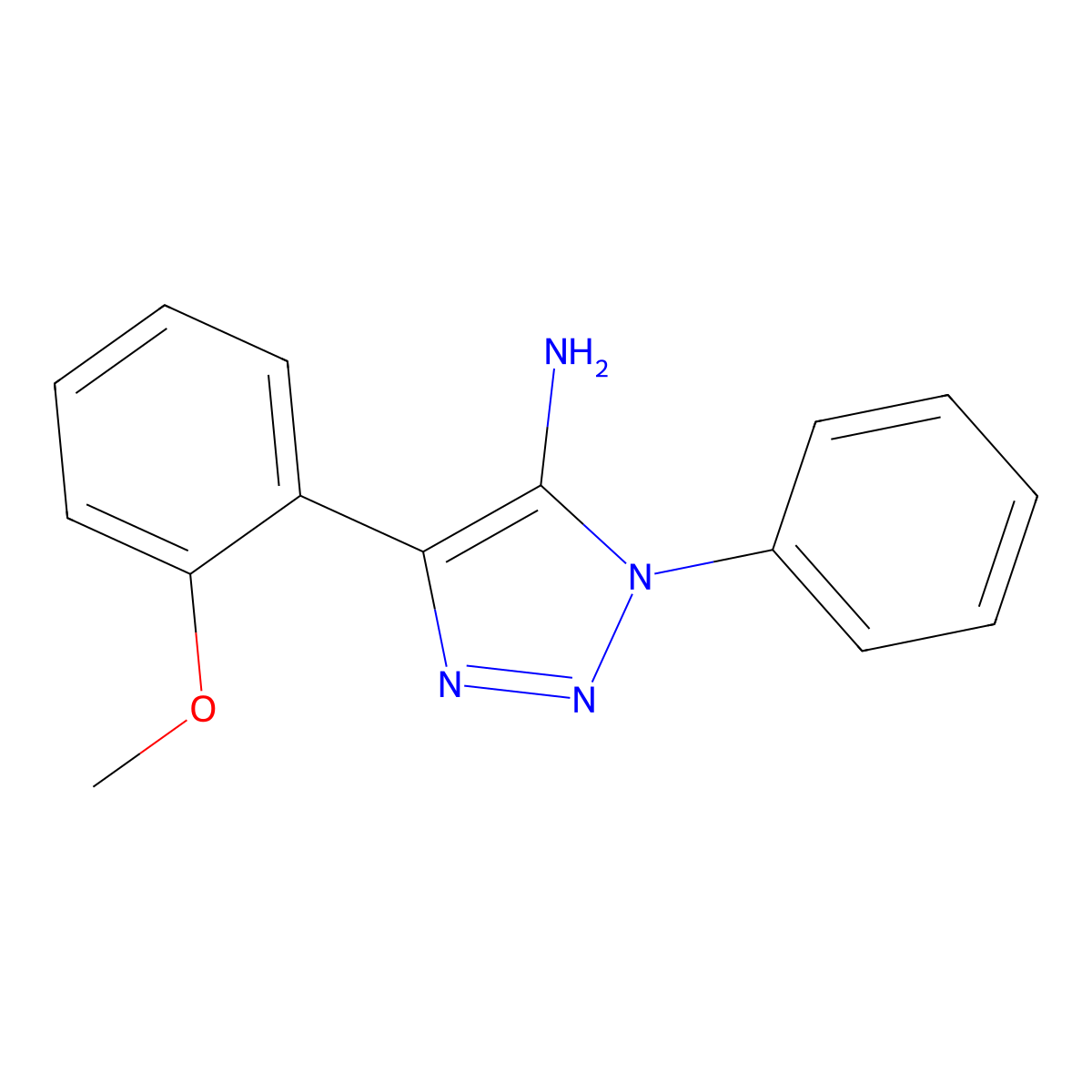 4-(2-methoxyphenyl)-1-phenyl-1H-1,2,3-triazol-5-amine molecular structure, CAS 1493572-29-4