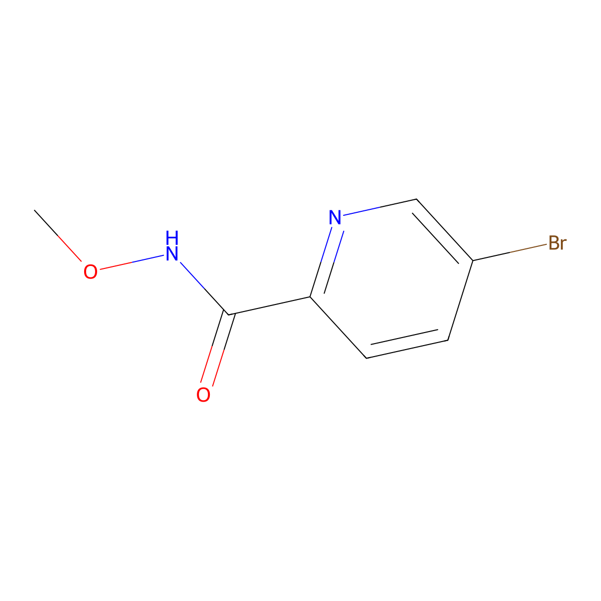 5-bromo-N-methoxypyridine-2-carboxamide molecular structure, CAS 1493579-62-6
