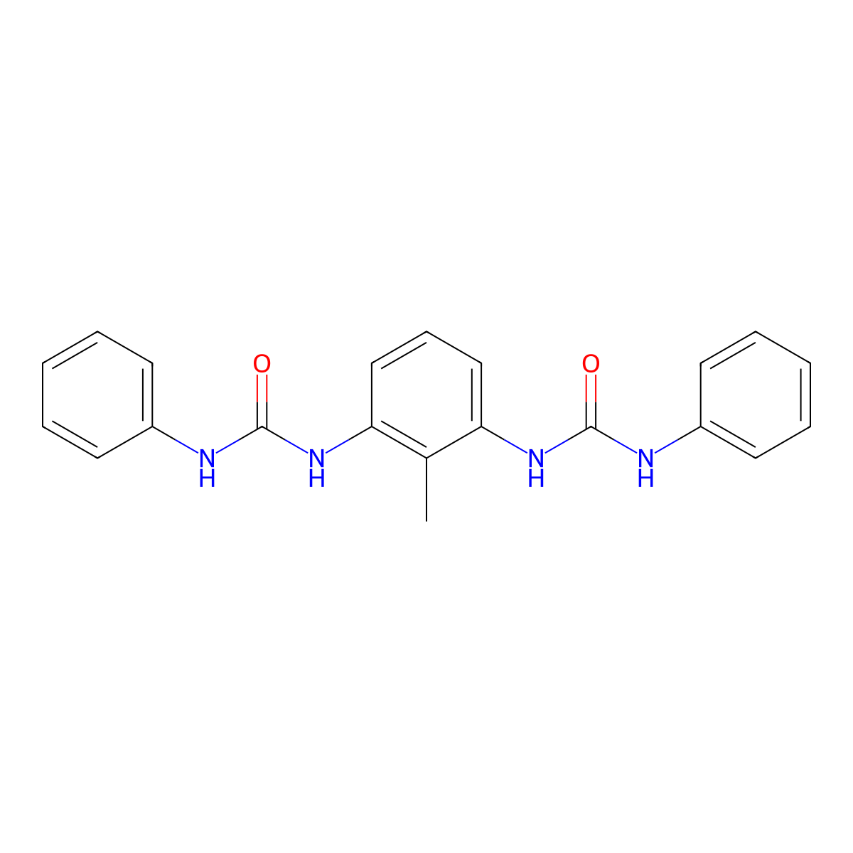 N,N''-(2-Methyl-1,3-phenylene)bis[N'-phenylurea] molecular structure, CAS 149358-54-3