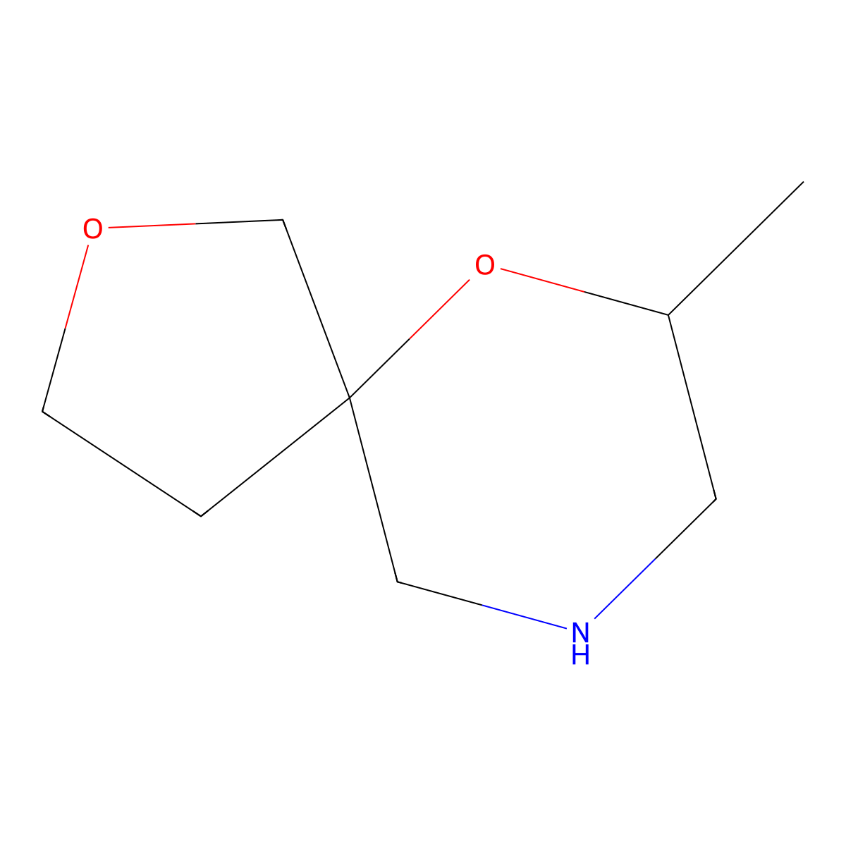 7-Methyl-2,6-dioxa-9-azaspiro(4.5)decane molecular structure, CAS 1493588-45-6