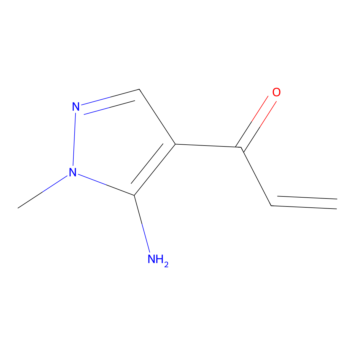 1-(5-Amino-1-methyl-1H-pyrazol-4-YL)prop-2-EN-1-one molecular structure, CAS 1493592-68-9