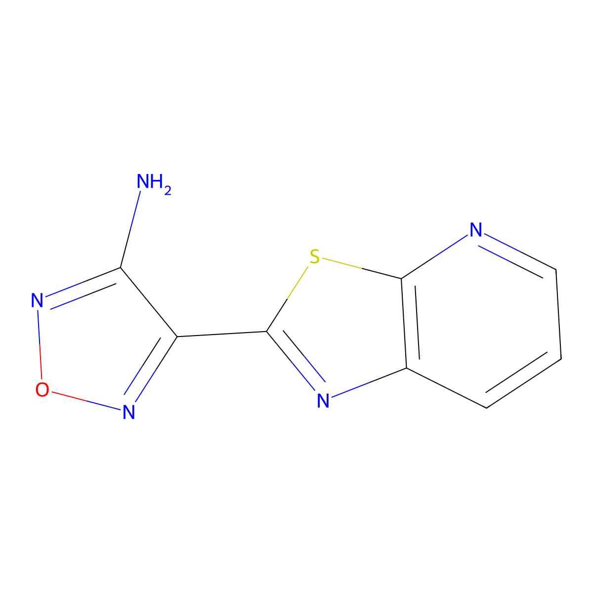 4-{[1,3]Thiazolo[5,4-b]pyridin-2-yl}-1,2,5-oxadiazol-3-amine molecular structure, CAS 1493593-37-5