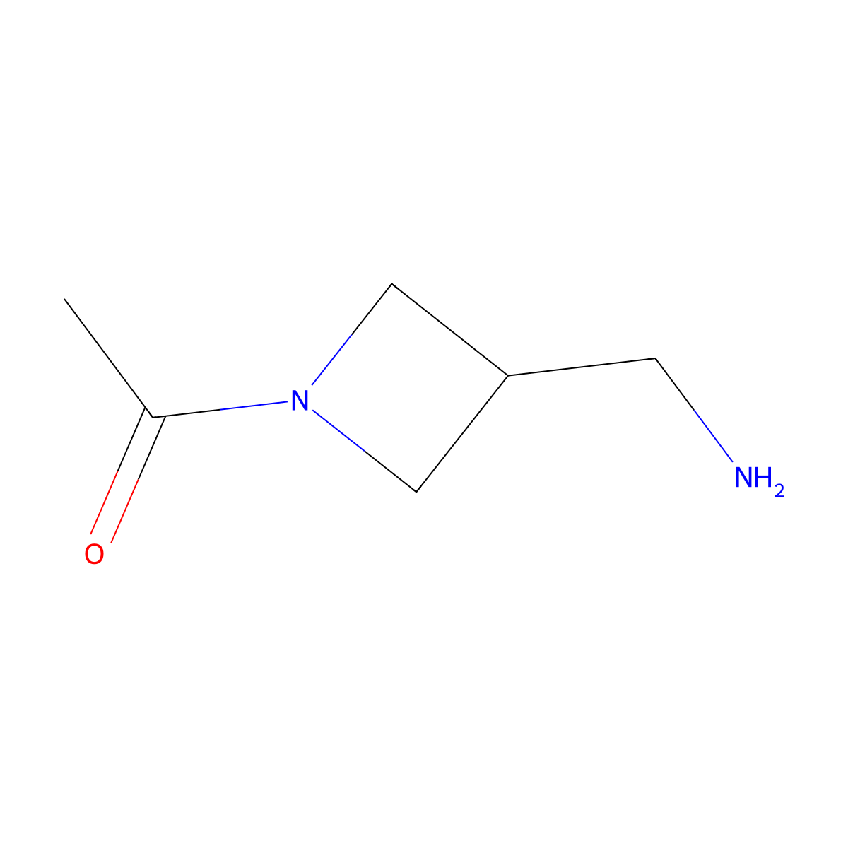1-[3-(Aminomethyl)azetidin-1-yl]ethan-1-one molecular structure, CAS 1493605-67-6