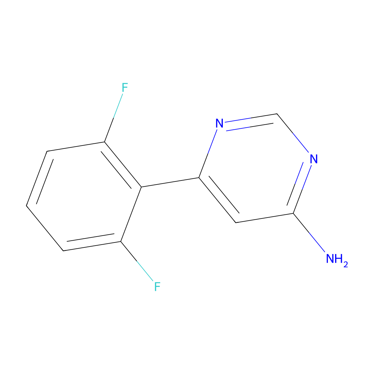 6-(2,6-Difluorophenyl)pyrimidin-4-amine molecular structure, CAS 1493631-60-9