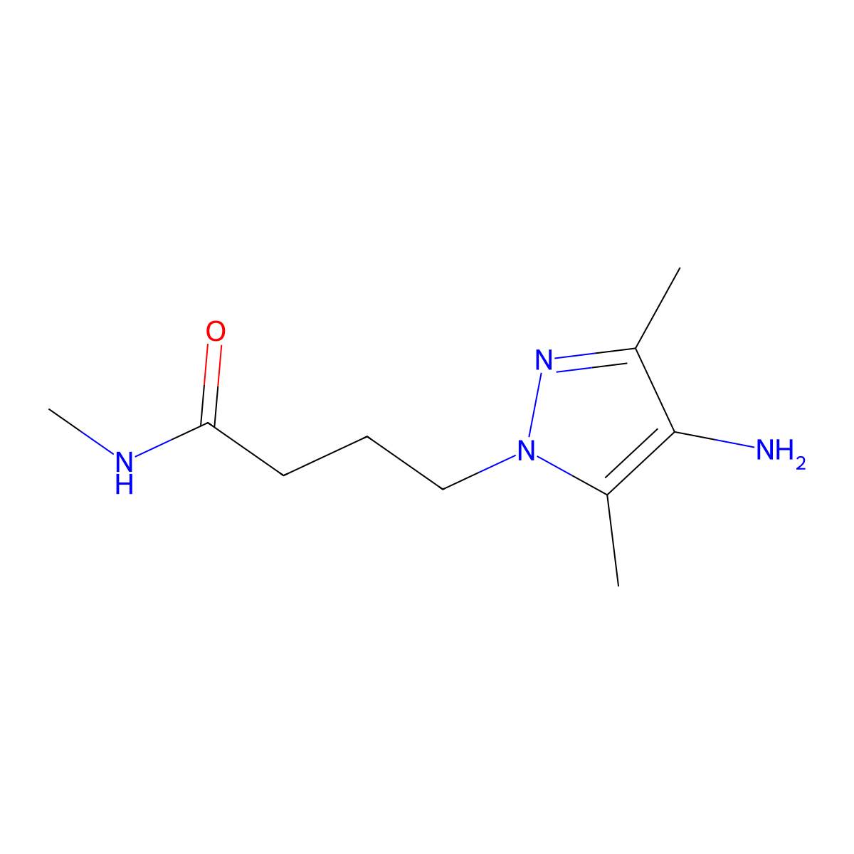 4-(4-Amino-3,5-dimethyl-1h-pyrazol-1-yl)-N-methylbutanamide molecular structure, CAS 1493634-94-8