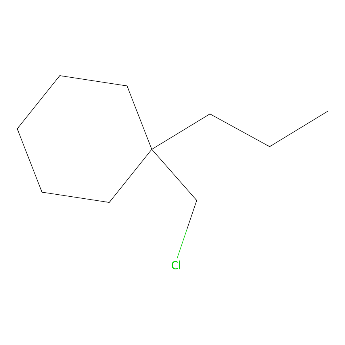 1-(Chloromethyl)-1-propylcyclohexane molecular structure, CAS 1493648-71-7