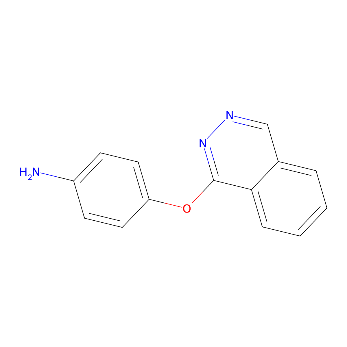 Benzenamine, 4-(1-phthalazinyloxy)- molecular structure, CAS 149365-40-2