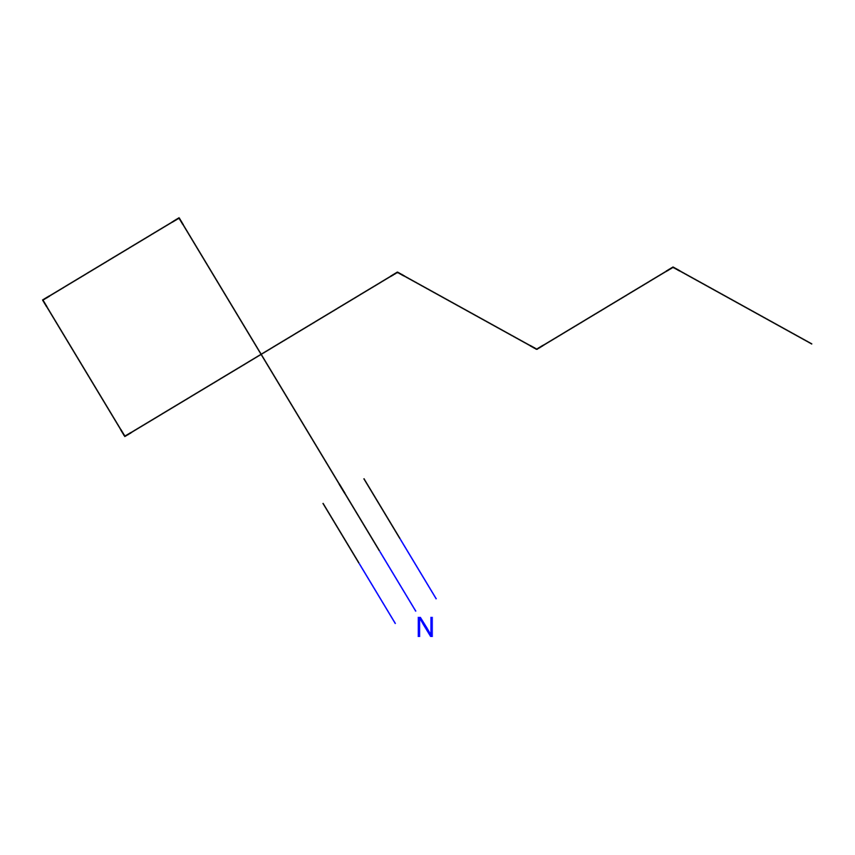 1-Butylcyclobutane-1-carbonitrile molecular structure, CAS 1493666-35-5