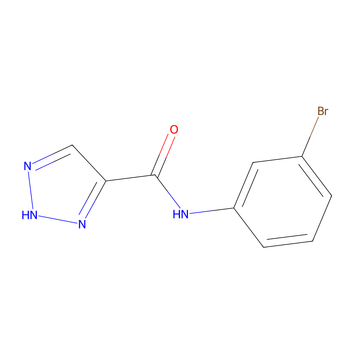 N-(3-bromophenyl)-1H-1,2,3-triazole-5-carboxamide molecular structure, CAS 1493669-68-3
