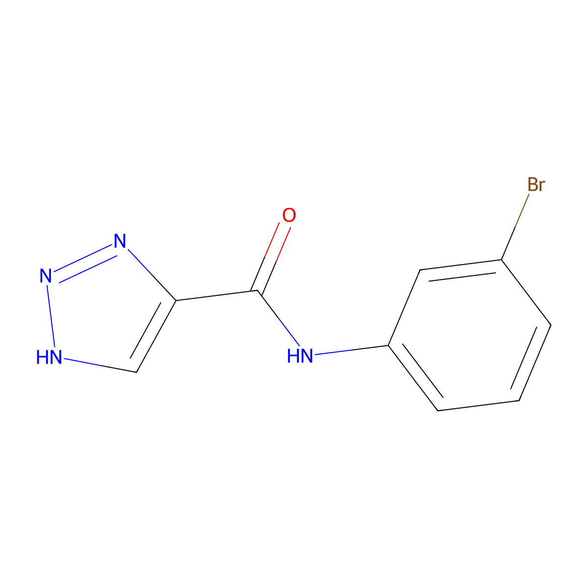 N-(3-bromophenyl)-1H-1,2,3-triazole-5-carboxamide molecular structure, CAS 1493669-68-3