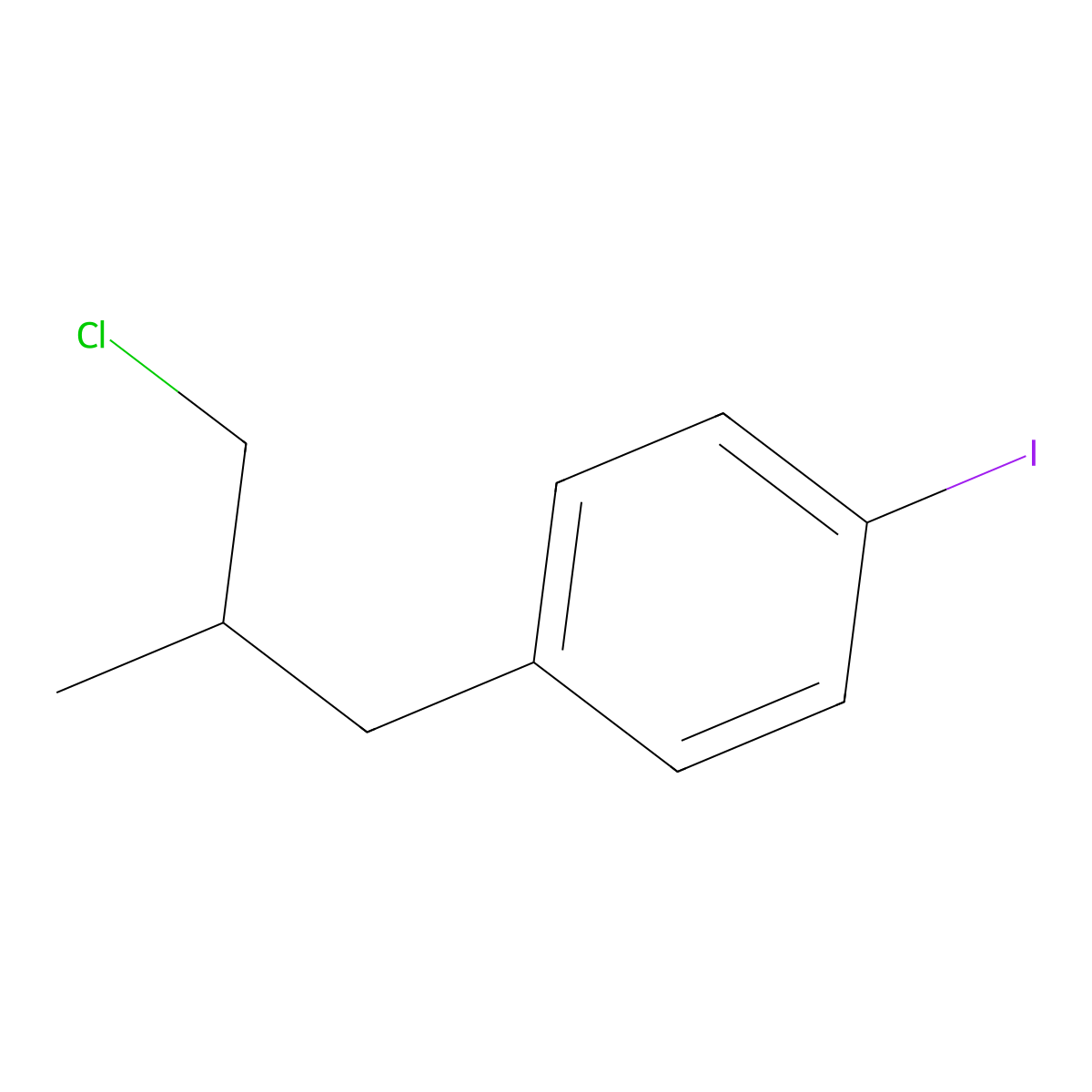1-(3-Chloro-2-methylpropyl)-4-iodobenzene molecular structure, CAS 1493672-63-1